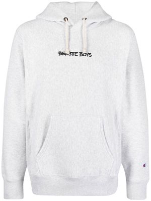 Champion x Beastie Boys slogan-print hoodie - Grey