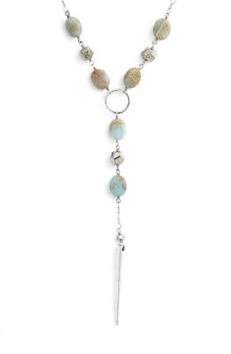 Chan Luu Mixed Stone Dagger Pendant Necklace in Aqua Terra