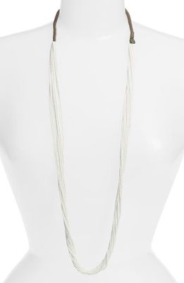 Chan Luu Solid Seed Bead Strand Necklace in White