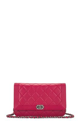 Chanel Boy Wallet On Chain Bag in Red