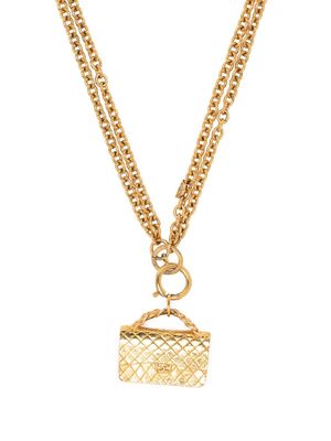 CHANEL Pre-Owned 1971-1980s Classic Flap pendant necklace - Gold