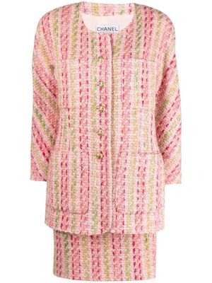Chanel Pre-Owned 1980s tweed skirt suit - Pink