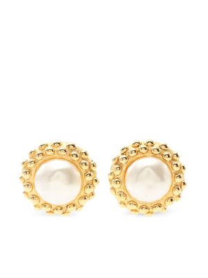 CHANEL Pre-Owned 1986-1988 gold-plated clip-on earrings