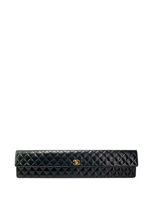 CHANEL Pre-Owned 1989 Classic Flap elongated clutch bag - Black