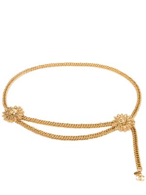 CHANEL Pre-Owned 1990-2000s lion head chain belt - Gold