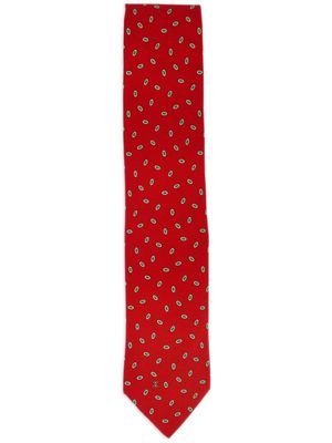 CHANEL Pre-Owned 1990-2000s polka dot-print silk tie - Red