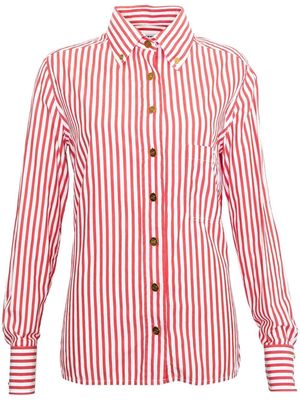 Chanel Pre-Owned 1990s candy stripe button-down shirt - Red
