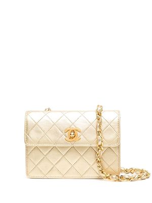 Chanel Pre-Owned 1990s CC diamond-quilted mini bag - Gold
