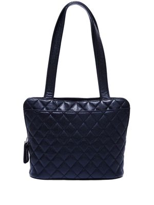 CHANEL Pre-Owned 1990s diamond-quilted zipped shoulder bag - Black