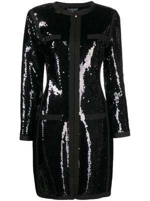 CHANEL Pre-Owned 1990s sequin-embellished coat - Black