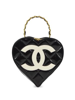 CHANEL Pre-Owned 1995 CC heart tote bag - Black