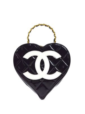 CHANEL Pre-Owned 1995 CC Heart vanity top-handle bag - Black