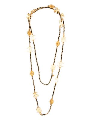 CHANEL Pre-Owned 1995 Icon charms chain necklace - Gold