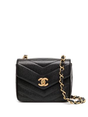 Chanel Pre-Owned 1995 V-Stitch mini shoulder bag - Black