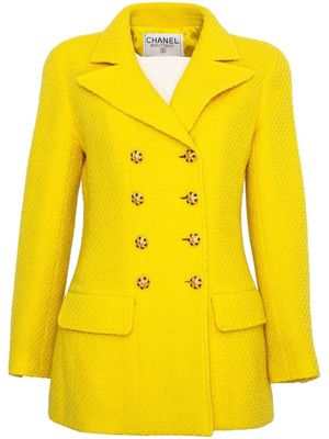 Chanel Pre-Owned 1996-1997 double-breasted bouclé jacket - Yellow