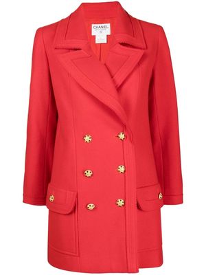 Chanel Pre-Owned 1996 CC-buttons double-breasted blazer - Red