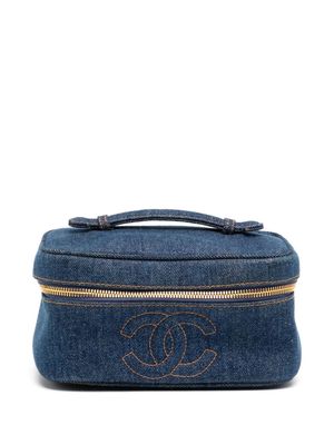 CHANEL Pre-Owned 1997 CC vanity handbag - Blue