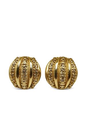 CHANEL Pre-Owned 2000-2022 CC clip-on earrings - Gold