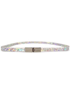 CHANEL Pre-Owned 2000 iridescent-effect belt - Silver