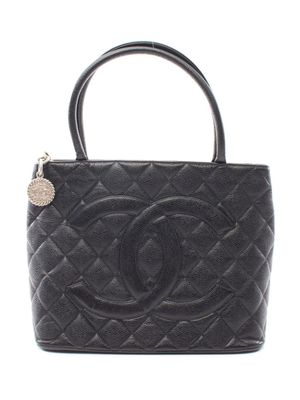 CHANEL Pre-Owned 2002-2003 Reissue quilted tote bag - Black