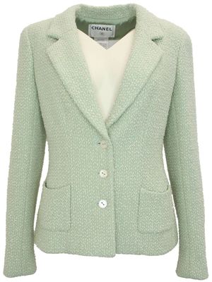Chanel Pre-Owned 2003 wool-blend bouclé jacket - Green