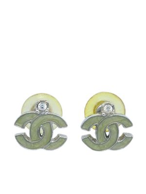 CHANEL Pre-Owned 2004 CC rhinestone-embellished earrings - Silver