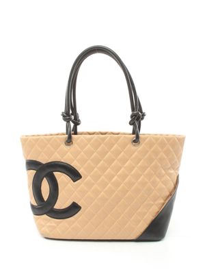 CHANEL Pre-Owned 2005-2006 large Cambon line Large tote bag - Neutrals