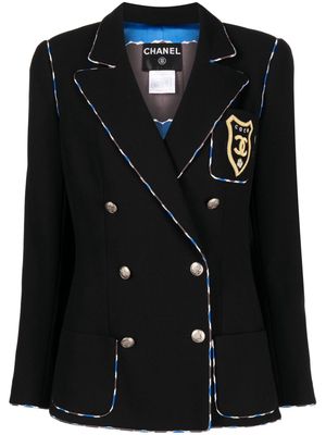 CHANEL Pre-Owned 2005 CC double-breasted wool jacket - Black