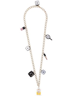 CHANEL Pre-Owned 2008 Chanel makeup charms necklace - Gold