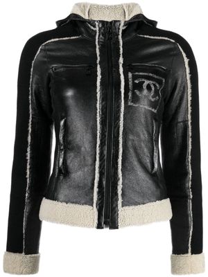 CHANEL Pre-Owned 2008 Sports line shearling-lined jacket - Black