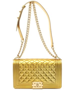 CHANEL Pre-Owned 2014 Boy Chanel shoulder bag - Gold