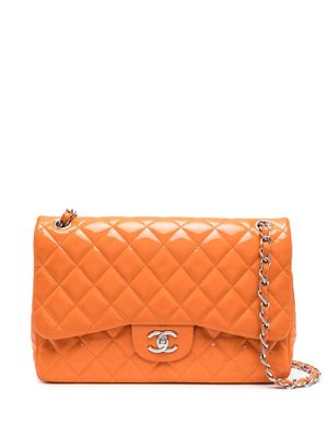 CHANEL Pre-Owned 2014 Double Flap Jumbo shoulder bag - Orange