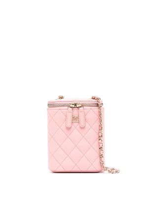 CHANEL Pre-Owned 2020 CC diamond-quilted vanity mini bag - Pink