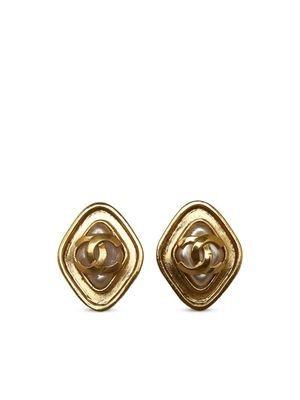 CHANEL Pre-Owned 20th Century Chanel CC Clip-On Earrings - Gold