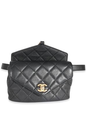 CHANEL Pre-Owned Carry With Chic Flap belt bag - Black