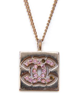 CHANEL Pre-Owned CC-pendant chain neckalce - Pink