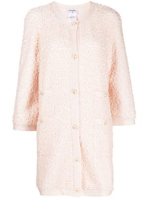 Chanel Pre-Owned frilled round-neck jacket - Pink