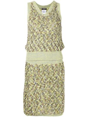 CHANEL Pre-Owned knitted sleeveless top and skirt set - Green