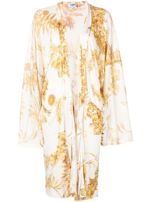 Chanel Pre-Owned Paris Athens Baroque silk coat - White