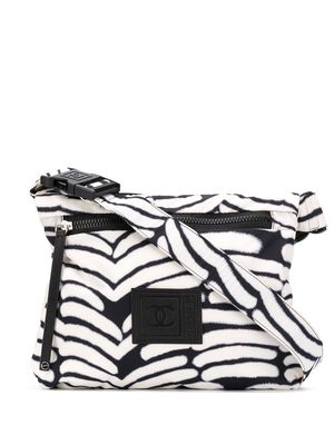 CHANEL Pre-Owned Sports Line abstract print shoulder bag - White