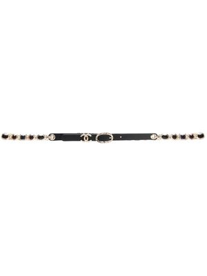Chanel Pre-Owned stone-embellished leather belt - Gold