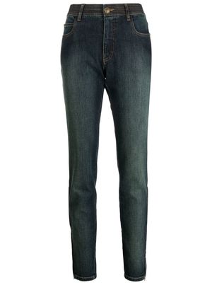 Chanel Pre-Owned stonewashed skinny jeans - Blue