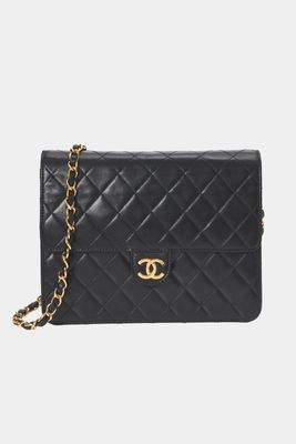 Chanel Push Lock Chain Shoulder Bag in