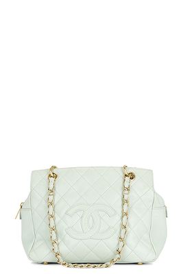 Chanel Quilted Caviar Chain Tote Bag in Blue