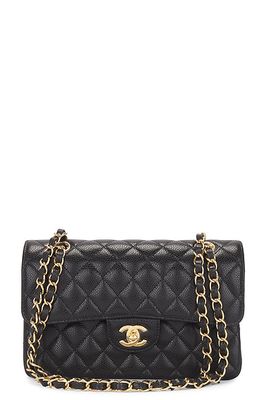 Chanel Small Quilted Caviar Chain Flap Bag in Black