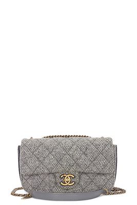 Chanel Tweed Flap Bag in Grey