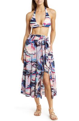 Change of Scenery Jenni Cover-Up Skirt in Mosaic Print Lurex