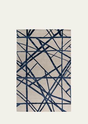 Channels Indigo Hand-Knotted Rug, 6' x 9'