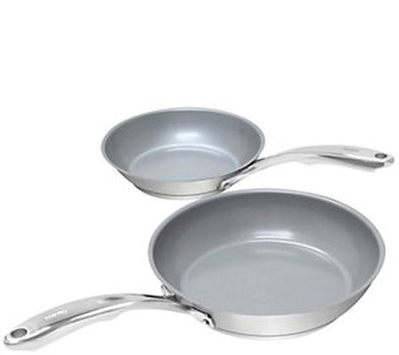 Chantal Induction 21 Steel Fry Pans, Set of 2