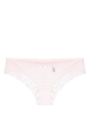Chantal Thomass bow-detail sheer briefs - Pink